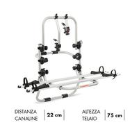 FABBRI PORTABICI DA PORTELLONE 2 BICI OK ELEKTROBIKE MAXI h 75 CANALINE 135 cm