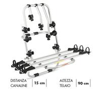 FABBRI PORTABICI DA PORTELLONE 3 BICI OK MTB h 90 cm CANALINE 125 cm MAX 45 KG