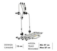 FABBRI PORTABICI PORTELLONE 3 BICI OK CAMPER CON ALTEZZA REGOLABILE 47-87 cm