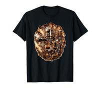 Fabbrica del caffè Steampunk, Barista e Macchina Espresso 3D Maglietta
