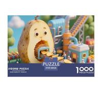 Fabbrica di patate Puzzle in Legno Impermeabile DIY Puzzles Da 1000 Pezzi Per Adulti Colorati Per Decorazioni Domestiche
