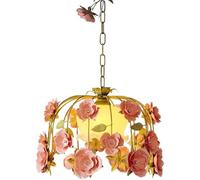 Fabbrica Lampada a sospensione a forma di fiore rosa con vetro di latte Lampada a sospensione floreale rosa Lampada a sospensione moderna a soffitto di grandi dimensioni nordica Lampadario a fiori di