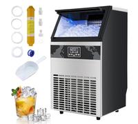 Fabbricatore di ghiaccio commerciale 70kg/24h Timer Autopulente Fabbricatore di ghiaccio in acciaio inox Fabbricatoreghiaccio in 12 minu