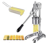Fabbricatore Manuale Di Patatine Fritte Lunghe, Macchina Per Striscioline Di Patate Da 30 Cm, Il Pressacupola Ruota a 360°C, Base Pesata a Forma Di U E Un Orificio Di Scarico Rettangolare Con 12 Fori
