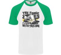 Fabbro Il Fucina È Forte con Questo Uno Uomo S/S Baseball T-Shirt