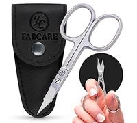 FABCARE Forbicine unghie professionale con punte a torre con custodia ed ebook - micro-dentatura innovativa - forbici per cuticole extra affilate con punta a torre