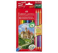 Faber 12 Astucci con 144 Pastelli Eco colorati, 36 matite bicolore Temperamatite
