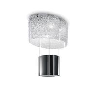 Faber Cappa a isola sospesa NEST PLUS KL 345.0492.592 finitura acciaio inox e vetro da 86 cm - Con incluso Kit 6 LED G9 2.5 W - PREZZO PROMO FINO AL 22/09