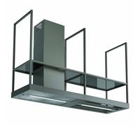 FABER Cappa ad Isola, Modello T-SHELF EV8 TITANIUM MATT A180, 180 cm, Classe Energetica B, Titanio Opaco - 325.0617.018