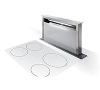 FABER Cappa da base Fabula Plus finitura in acciaio inox e vetro bianco da 90 cm