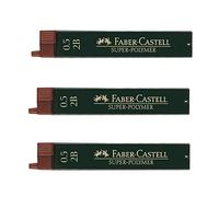 Faber-Castell 120502 - Piombo fine Super Polymer, 0,5 mm, grado di durezza 2B, 12 pezzi