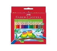 Matite colorate Eco triangolari - mina 3 mm - con temperino - Faber Castell - astuccio 36 pezzi