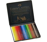 Faber-Castell 110024 Matite Colorate Polychromos, Set di 24 Matite Colorate Professionali in Astuccio Metallico, Set Matite da Disegno con Mina da 3,8 mm, Pigmenti Senza Acidi per Varietà di Superfici