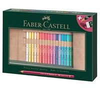 Faber-Castell - Rotolo con 34 matite colorate per artisti Polychromos con 1 mati
