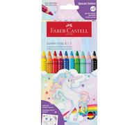 FABER-CASTELL 110923 Jumbo Unicorn Crayons Set, Pack of 10, Shatterproof, Includ