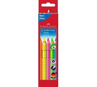 Faber-Castell 110994 - Matite colorate Jumbo Grip Neon, astuccio da 5 pezzi, gre