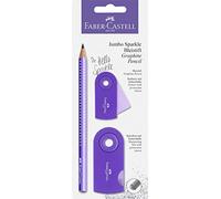 FABER-CASTELL 111675 - Set con matita Jumbo Sparkle, colore viola perla