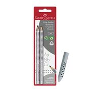 Faber-Castell 111992 - Matita Jumbo Grip HB (pacchetto con 2 matite e gomma)