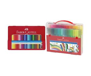 Faber-Castell 112435 Pastelli 155579 Valigetta, 80 Pennarelli Connector