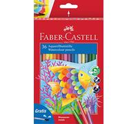 Faber-Castell 114437 - Set di matite colorate Classic Colour, matite acquerellabili, 36 pezzi, a prova di rottura, pennello incluso