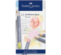 FABER-CASTELL Goldfaber Aqua FC114622 - Scatola in metallo con 12 colori pastello