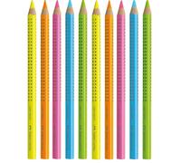 Faber-Castell 114863 - Evidenziatore Jumbo Grip Neon Textliner (confezione da 2x5, 1 confezione)