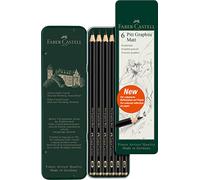 Faber-Castell 115207 - Set di matite Pitt Graphite Matt, 6 pezzi, durezza 2B - 12B