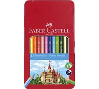 FABER-CASTELL 115801 - Matite Colorate Hexagonal, 12er di metallo di alta qualità