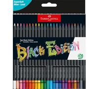 Astuccio 24 matite colorate triangolare Black Edition Faber-Castell
