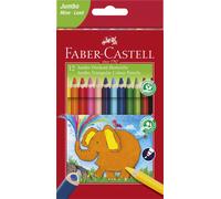 Faber-Castell 116501 Triangular Jumbo Coloured Pencil (Pack of 12) 12 Count (Pac