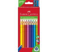 Faber-Castell - FABER-CASTELL Crayons de couleur Jumbo triangulaire, 20 etui, 4 Pezzi
