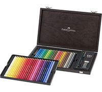 Faber Castell 117506 Valigetta Legno 48 Matite Acq+Acc, marrone - NUOVO