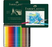 Faber-Castell 117524 Albrecht Dürer Matite Acquerellabili, Barattolo con 24 Matite, Mina da 3,8 mm, Set Matite Colorate Professionali con Pigmenti Idrosolubili che si Trasformano con Poche Pennellate