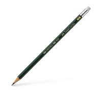 Faber-Castell 119200 - Castell 9000 Pencil with Eraser Tip, HB Hardness B mit Gu