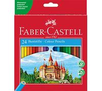 Faber-Castell 120124 - kleurpotloden CASTLE hexagonaal, 24 kartonnen etui, meerk