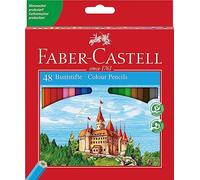 Faber-Castell 120148 - Set di matite colorate Castle, 48 pezzi, esagonali, infrangibili, per bambini e adulti