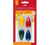 Faber-Castell 120405 - Pastelli a forma di pera, per bambini da 3 anni in su, confezione da 4 pezzi