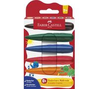 Faber-Castell 120409 - Pastelli a cera da 3 anni, dita a pastello, 6 pastelli colorati