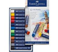 FABER-CASTELL 127012 - Pastelli a olio permanenti STUDIO QUALITY, astuccio da 12