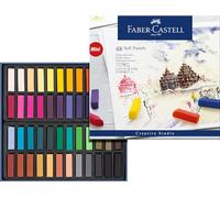 FABER-CASTELL - Crete morbide soft pastels creative studio mini assortiti astuccio di cartone da 48 - 128248