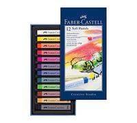 FABER-CASTELL 128312 - Pastelli morbidi, 12 colori, pastelli morbidi, facilmente sfumabili e miscelabili