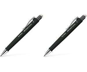 Faber-Castell 133353 - Portamine Poly Matic, 0,7 mm, nero, 1 pezzo (Confezione da 2)