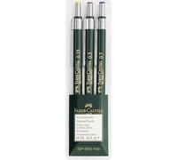 Faber-Castell 136030 - Set di matite meccaniche TK-FINE 9760, 3 pezzi, larghezza mina 0,35 mm; 0,5 mm + 0,7 mm, durezza HB