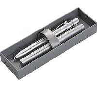 Faber-Castell 140981 - Set regalo Grip 2011 penna stilografica e penna a sfera argento