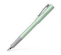 Faber-Castell 140987 - Penna stilografica Grip Pearl Edition, pennino F, colore: Verde menta, 1 pezzo