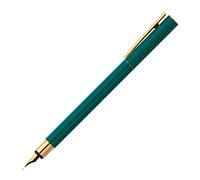 Faber-Castell 141431 - Penna stilografica Neo Slim, larghezza pennino F, oro rainforest