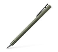 Faber-Castell 146150 - Stilografica Neo Slim alluminio, pennino M, verde oliva