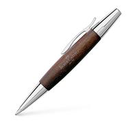Faber-Castell 148381 - Biros e-motion a torsione in legno di pero, marrone scuro, refill B, colore di scrittura nero