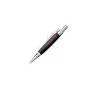 Faber-Castell 148383 Penna a sfera e-motion chrome, legno di pero nero