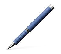 FABER-CASTELL 148442 - Penna stilografica Essentio, larghezza pennino EF, penna stilografica in alluminio blu